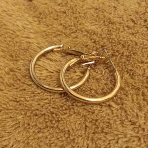 Elegant Gold and Silver Hoop Earrings